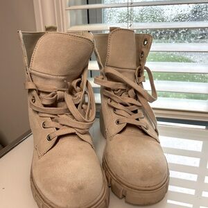 Steve Madden combat boots suede